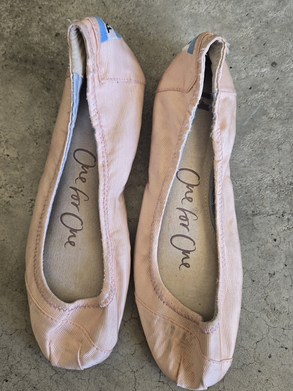 Toms Pink Canvas Ballet Flats